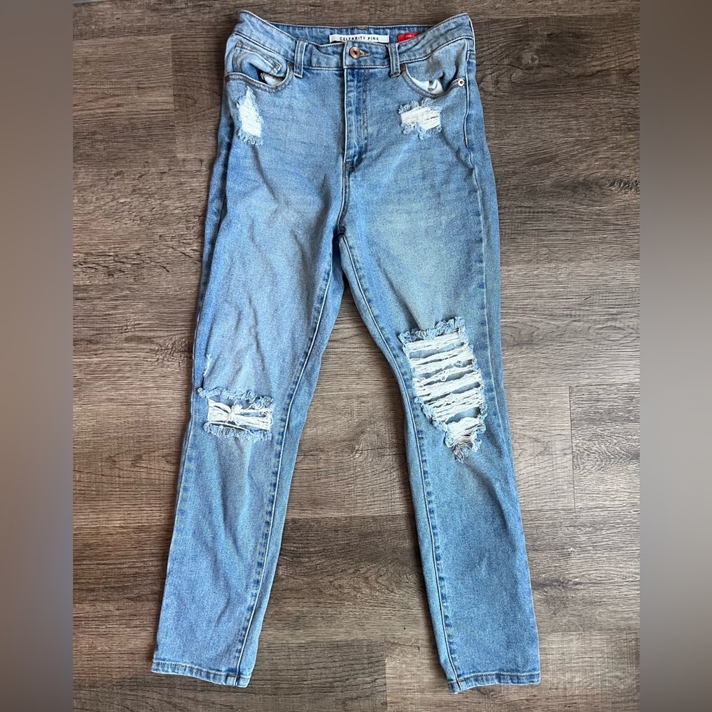 celebrity pink brand -light denim ripped jeans